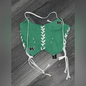 Fashion Nova-  Green Corset Top